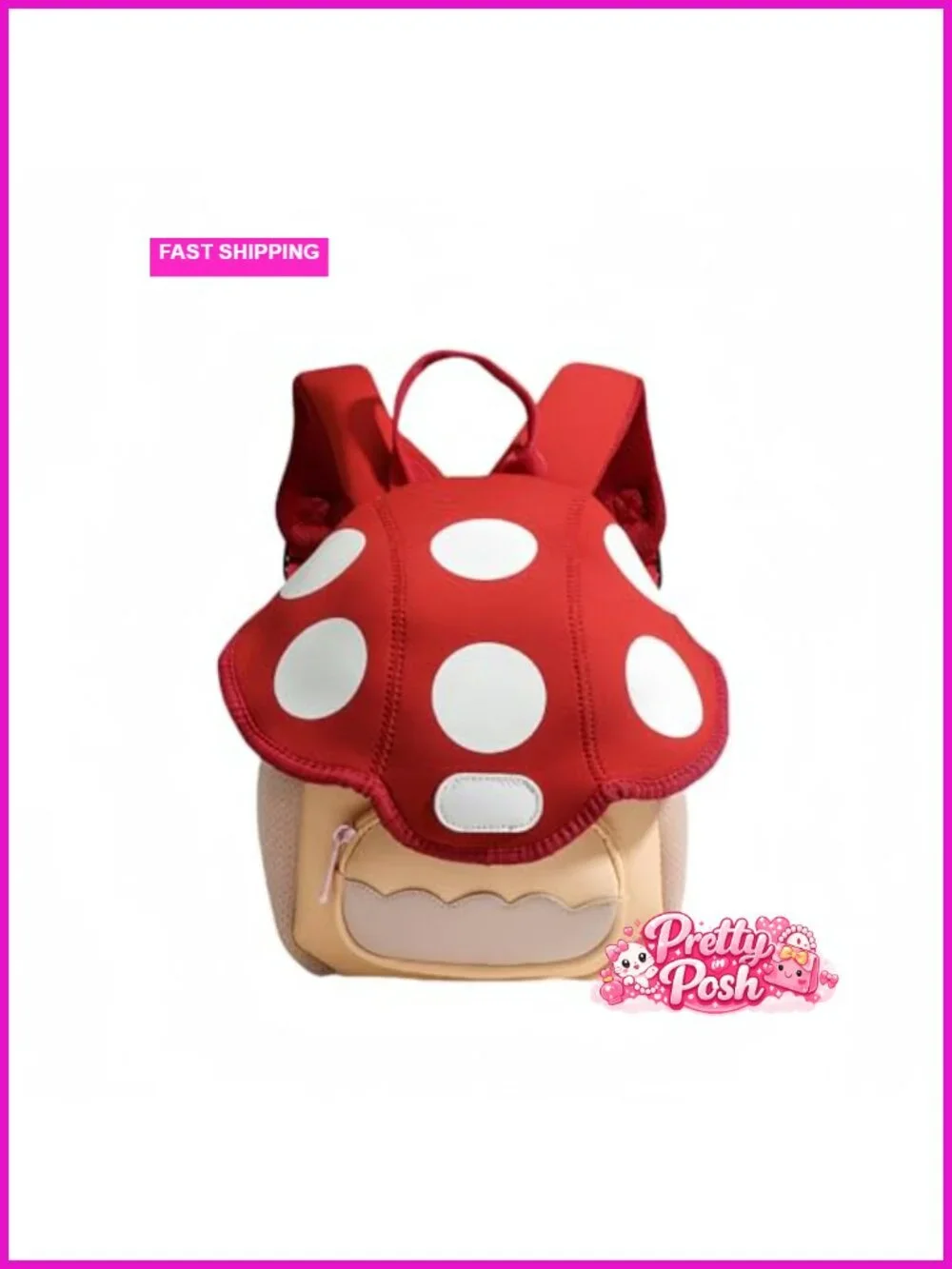 Kawaii Kids Backpack for Preschool Toddler Cute Mushroom Daypack